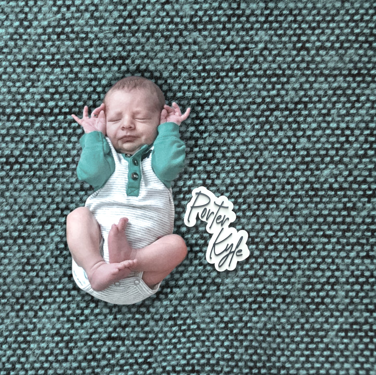 Modern Offset Name sign