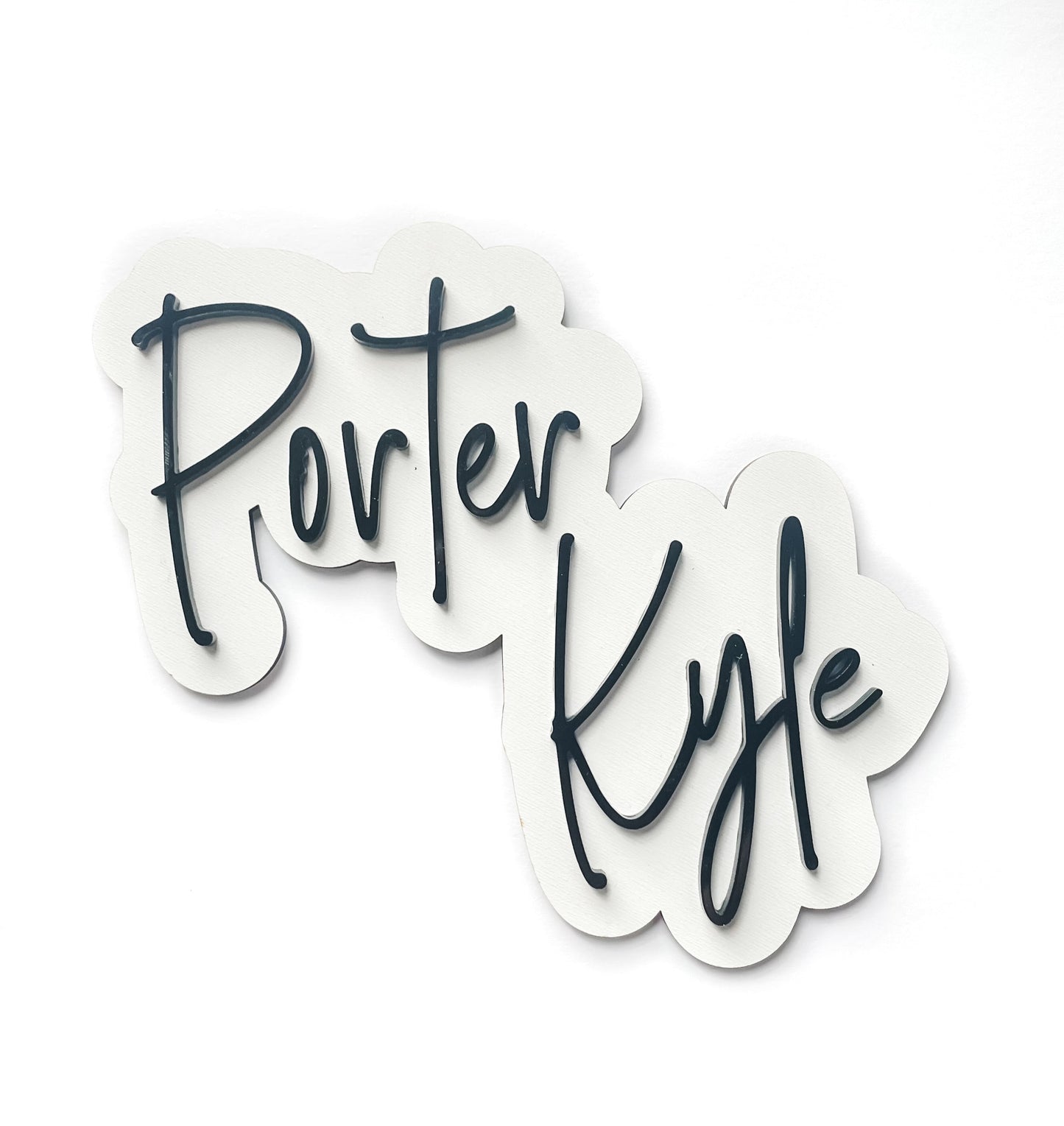 Modern Offset Name sign