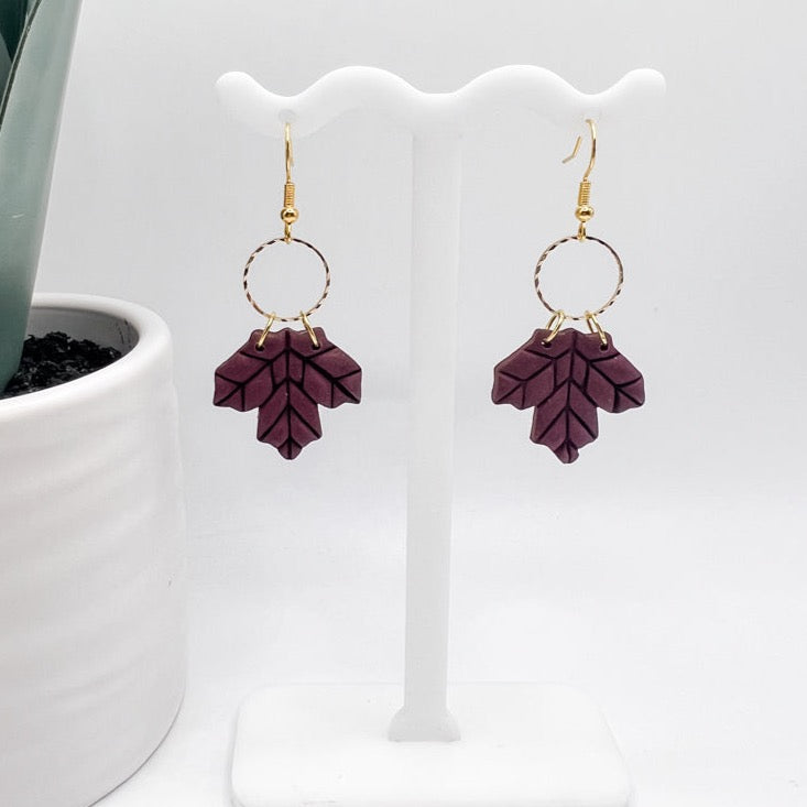 Fall leaf earrings