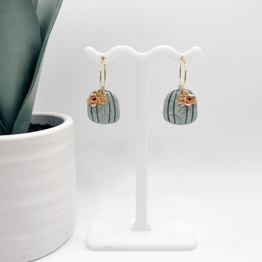 Floral Pumpkin Earrings