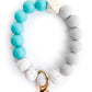 Silicone Wristlet Keychain with engraved disc.